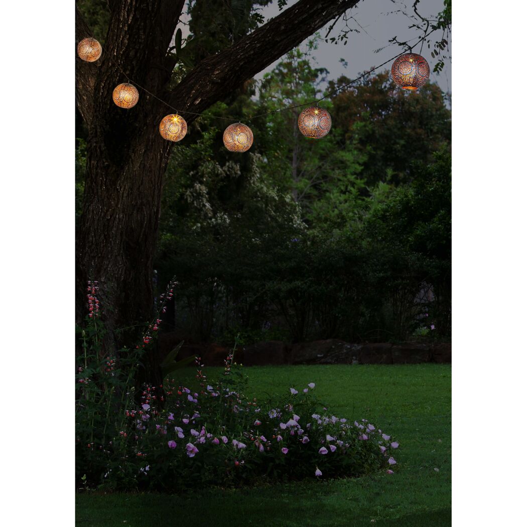 Solar-Lichterkette 'Oriental' warmweiß IP 44 Ø 8 cm
