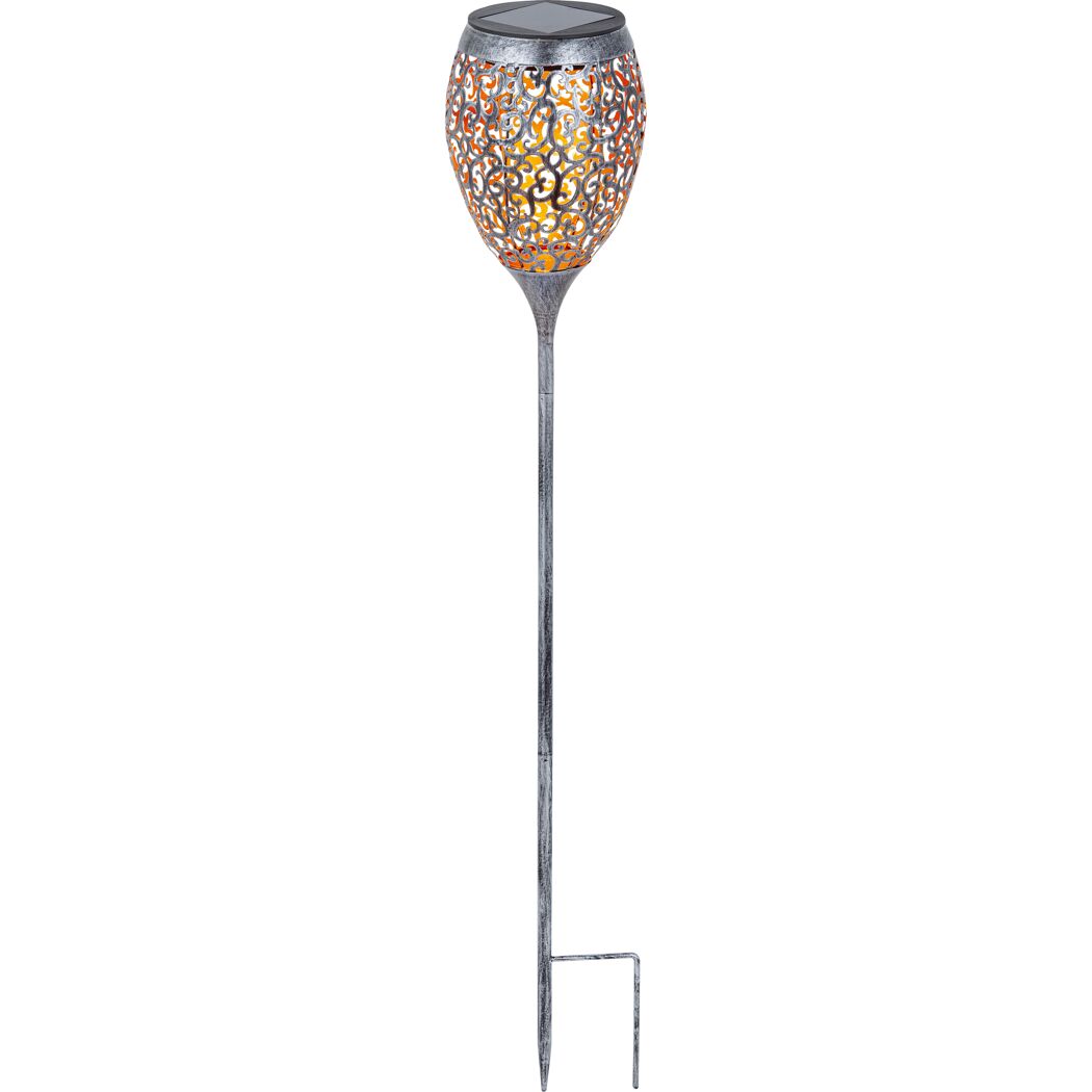 Solar-Gartenfackel warmweiß IP 44 Ø 12,5 x 75,5 cm