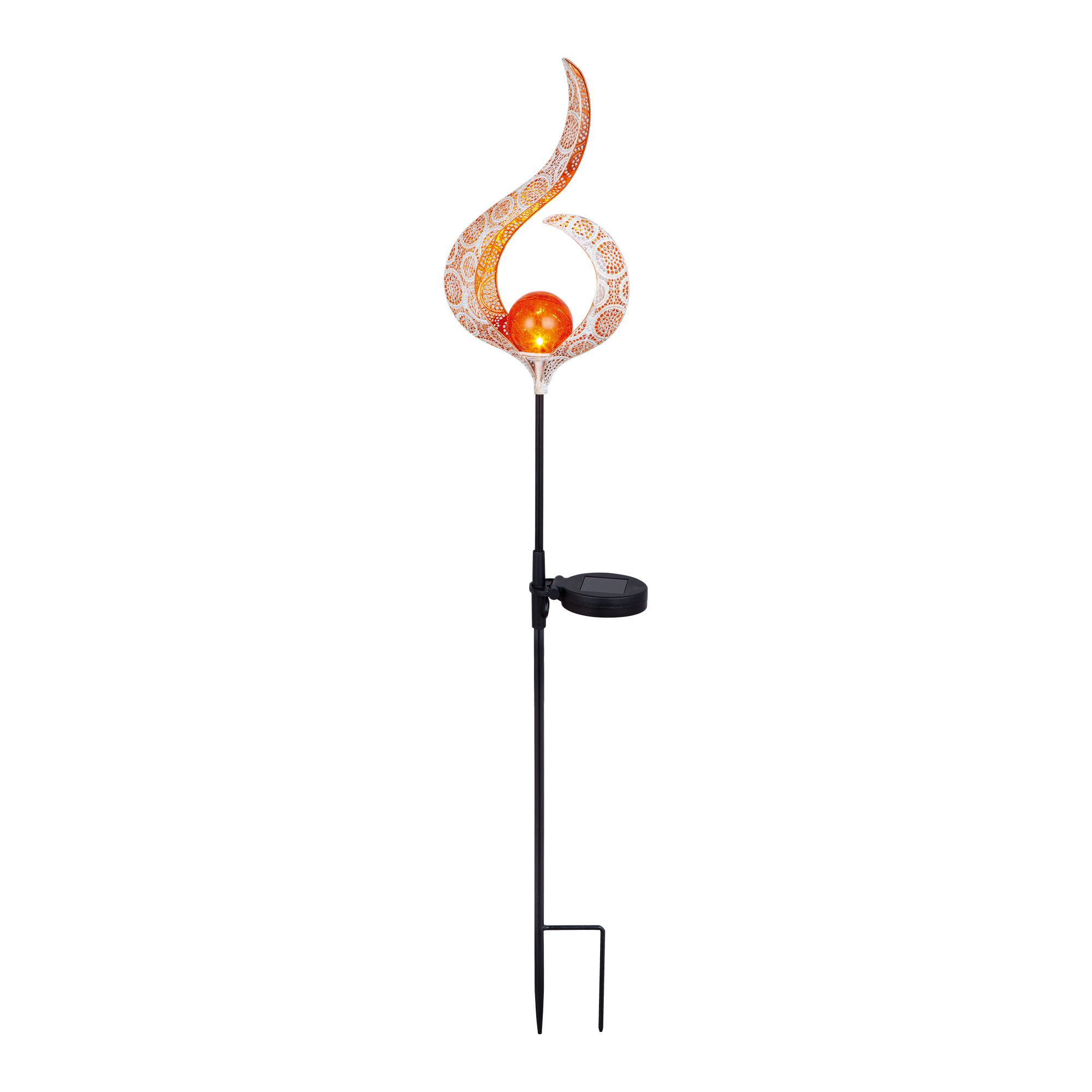 Solar-Dekofackel Oriental weiß