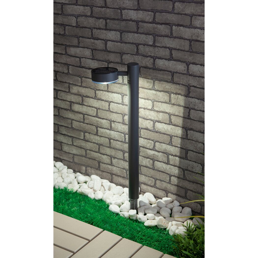 Solar-Gartenfackel neutralweiß IP 44 Ø 8,9 x 65 cm
