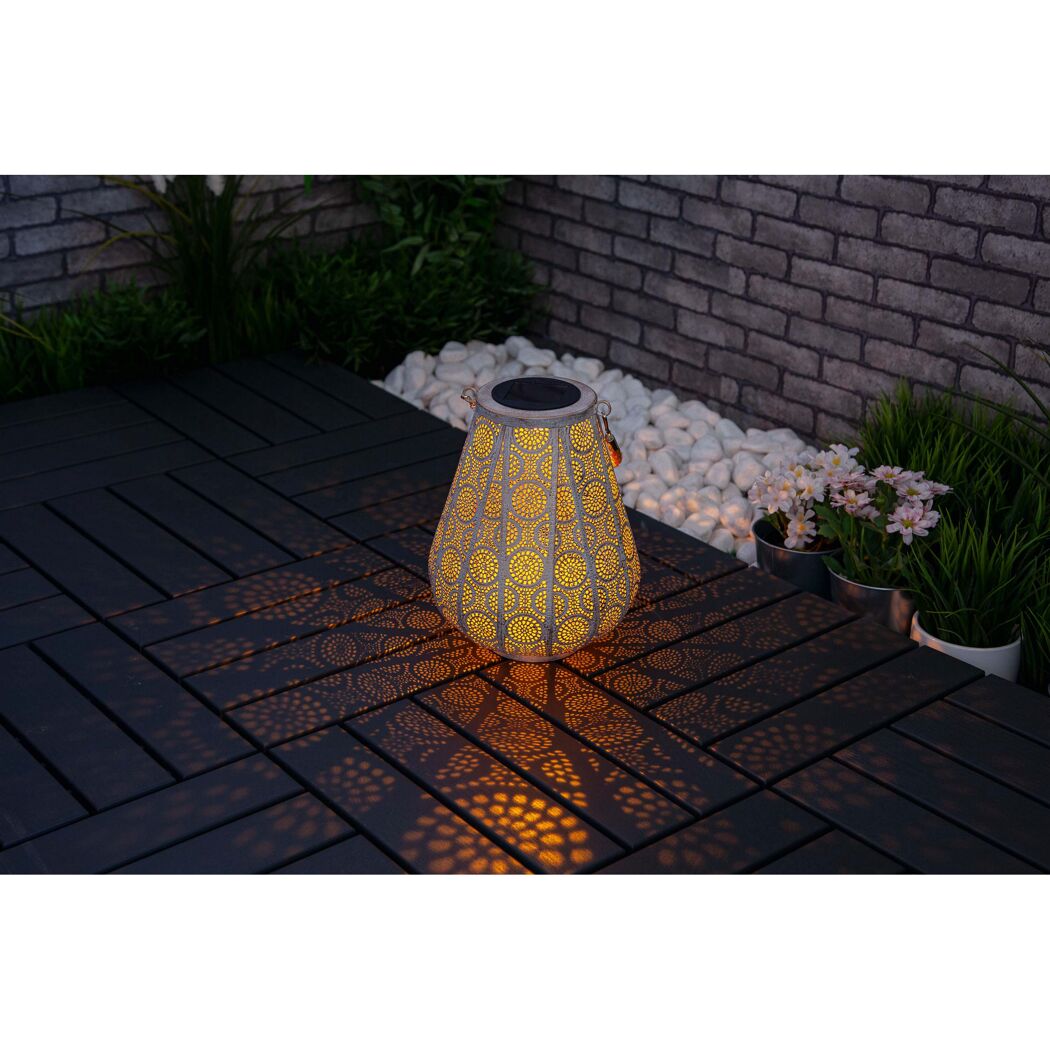 Solar-Laterne 'Oriental' warmweiß IP 44 Ø 20 x 40,5 cm