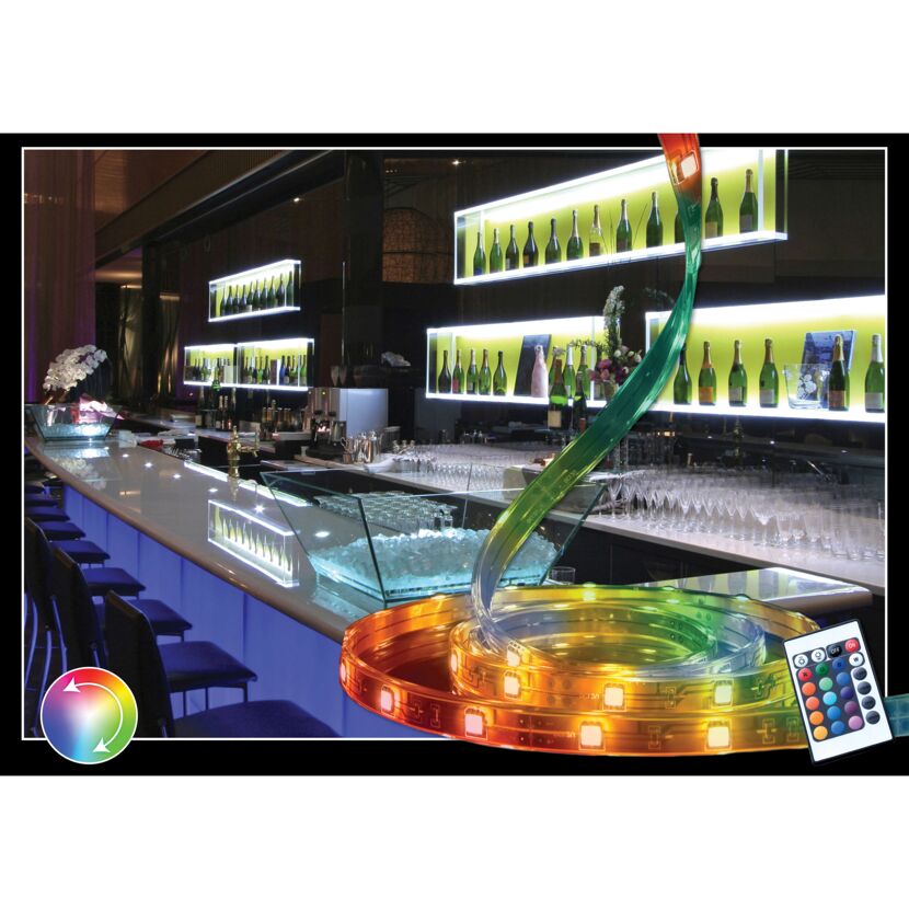LED-Band mit Fernbedienung in Bar