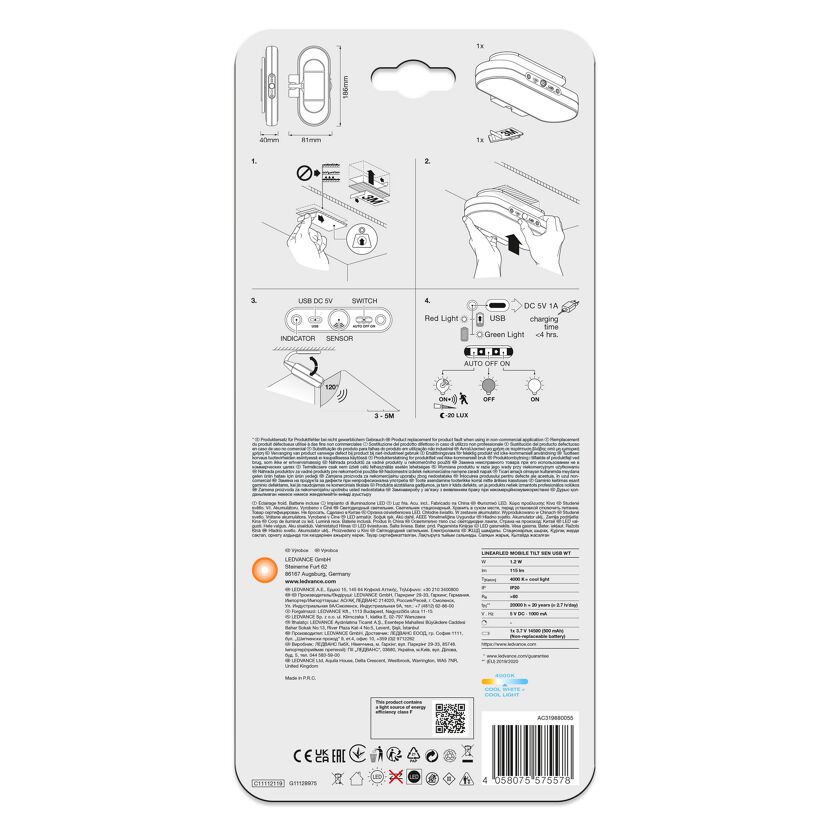 LED-Unterbauleuchte 'Linear' ws 1,2 W