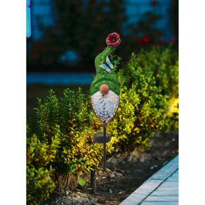 Solar-Dekolicht mit Glaskugel grün 70,5 cm