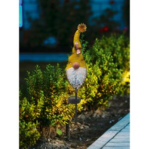 Solar-Dekolicht mit Glaskugel gelb 70,5 cm