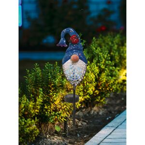 Solar-Dekolicht mit Glaskugel blau 70,5 cm