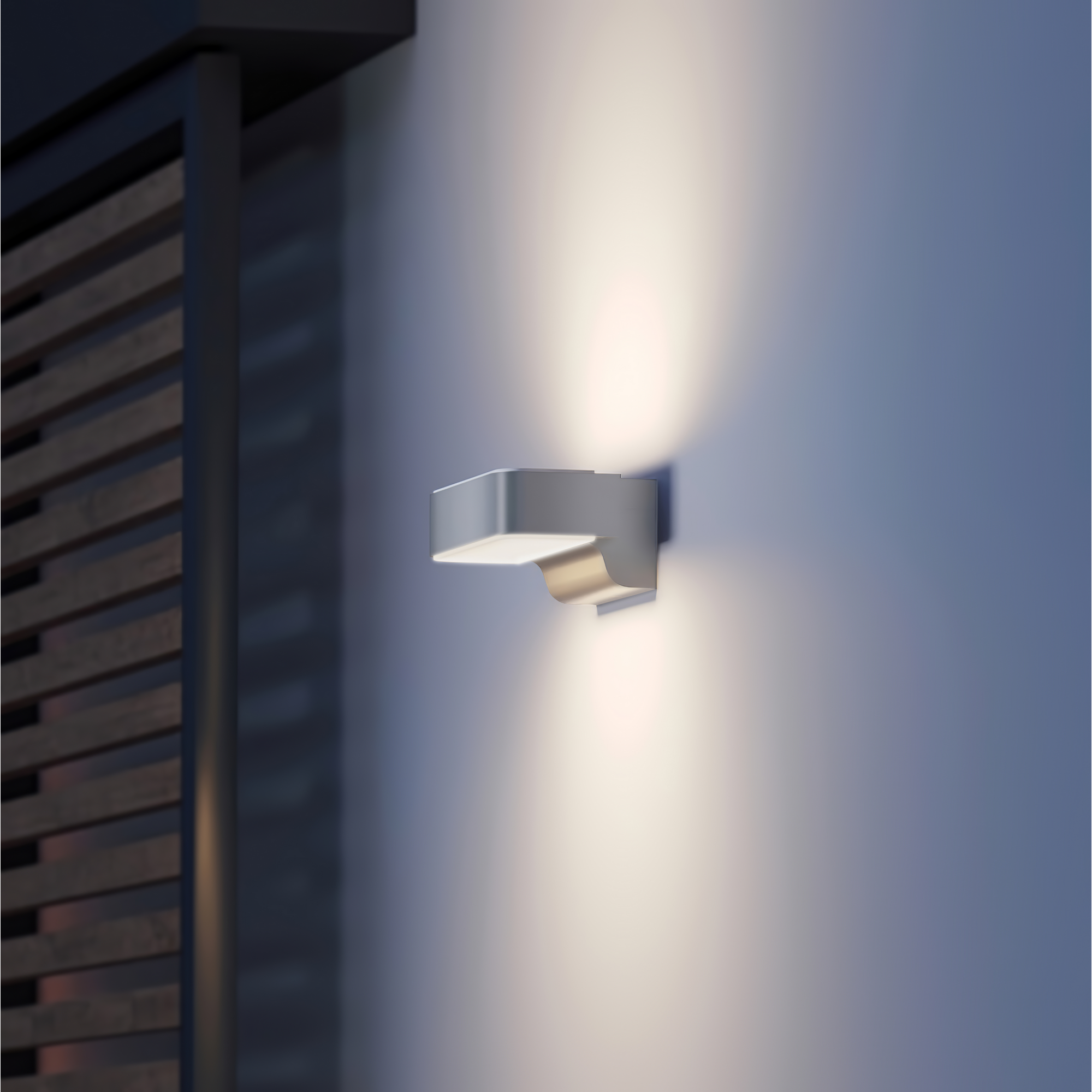 LED-Außenleuchte 'L 810 S' iHF LED silbern mit Bewegungsmelder + product picture