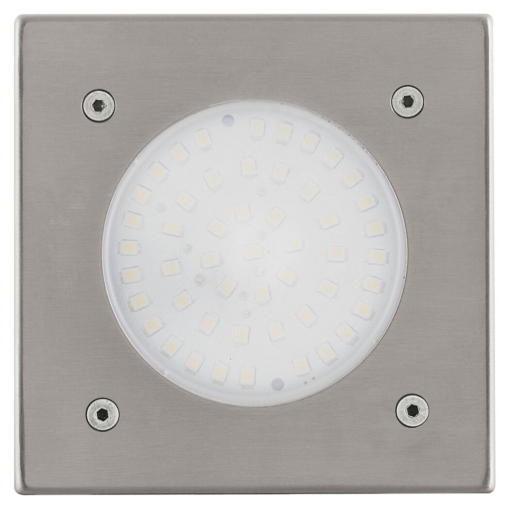 LED-Bodeneinbauleuchte Lamedo eckig Edelstahl