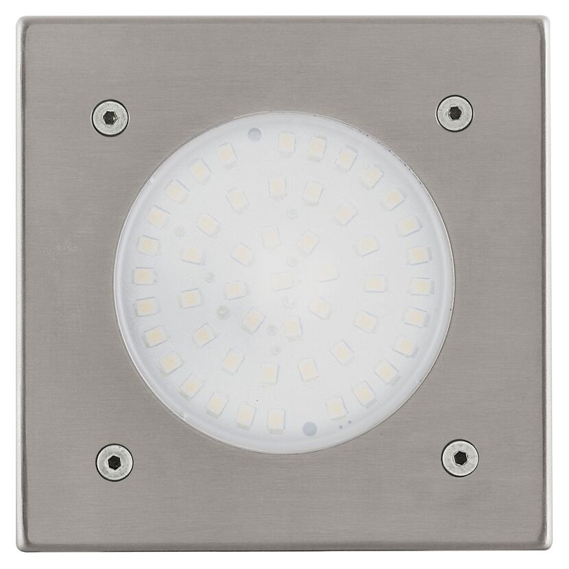 LED-Bodeneinbauleuchte Lamedo eckig Edelstahl