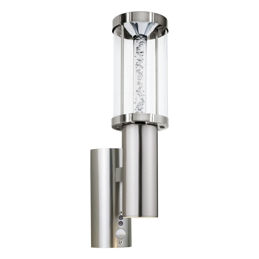 Wandleuchte Trono Stick aus Edelstahl mit integriertem Bewegungsmelder