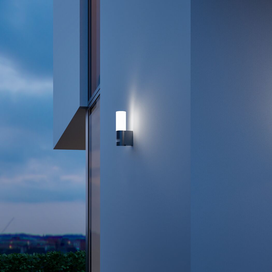 LED-Außenwandleuchte 'L 605 S' mit Bewegungssensor 11,3 W 729 lm warmweiß IP 44 7,8 x 13,1 x 26 cm