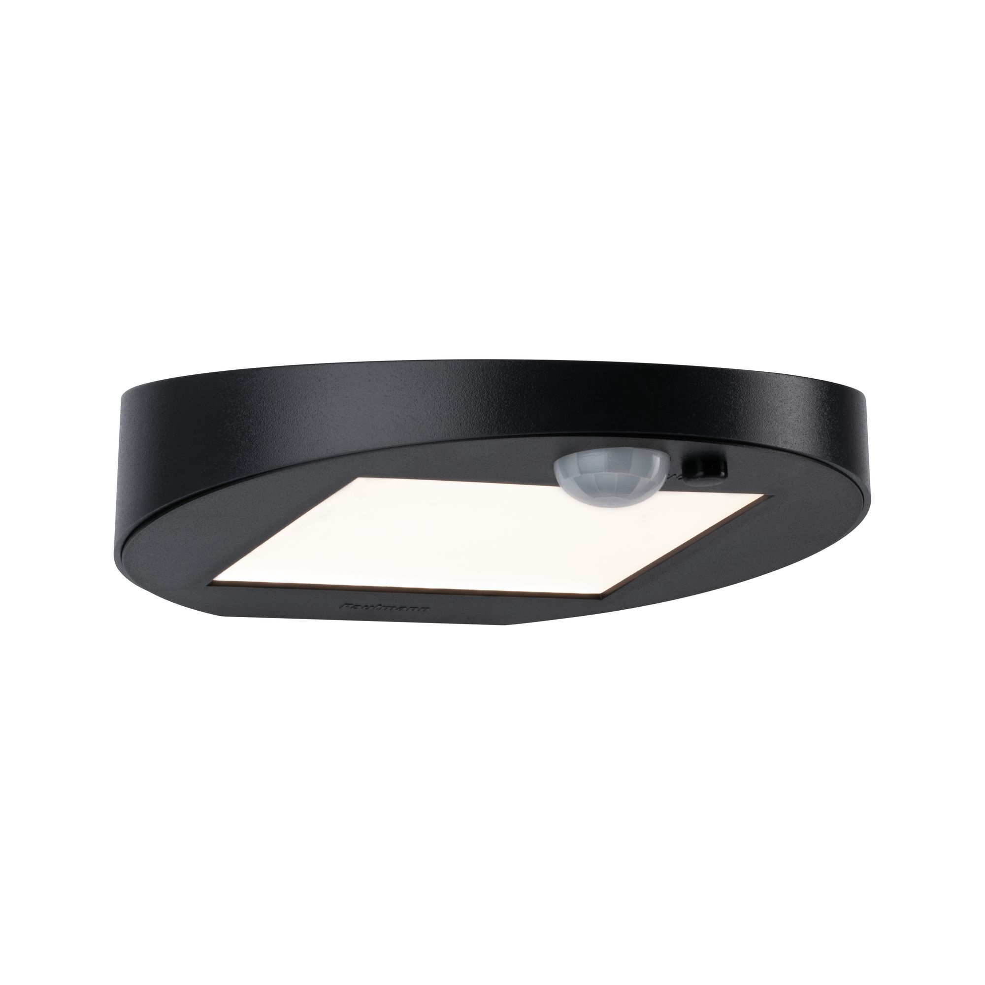 Schwarze LED-Außenwandleuchte mit Bewegungsmelder