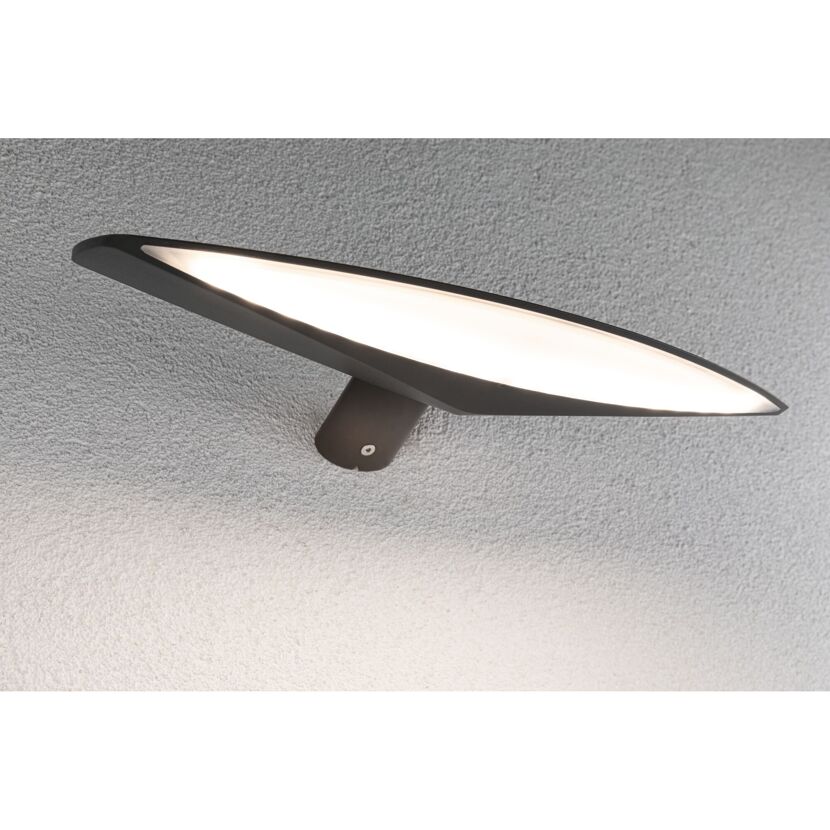 LED-Solar-Wandleuchte 'Kiran' anthrazit 35 x 6,9 x 18,6 cm