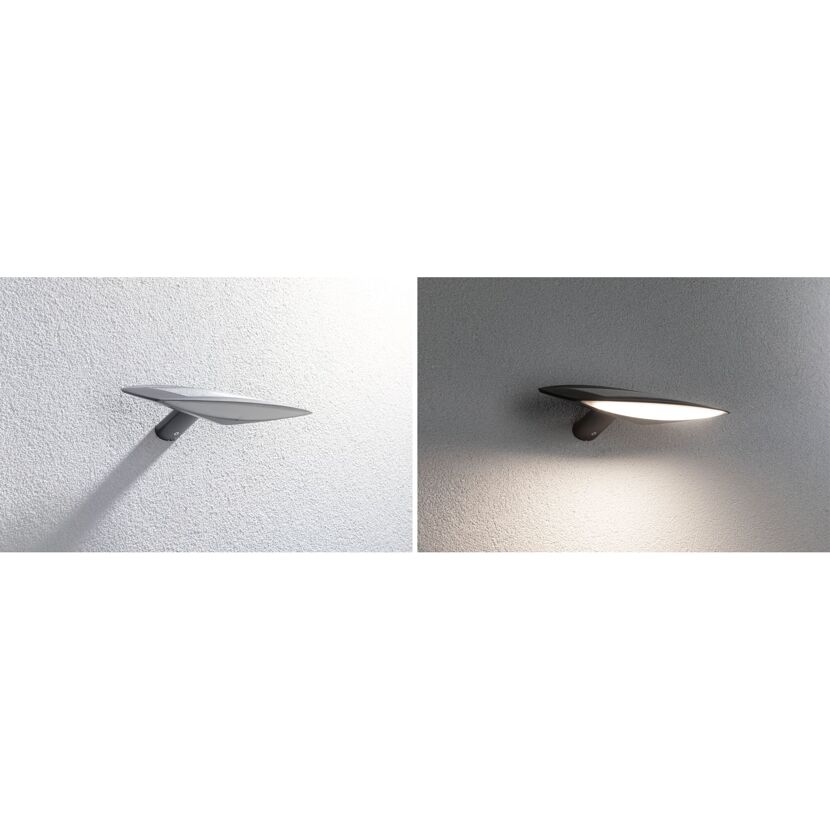 Solar Wandleuchte Kiran, an und aus