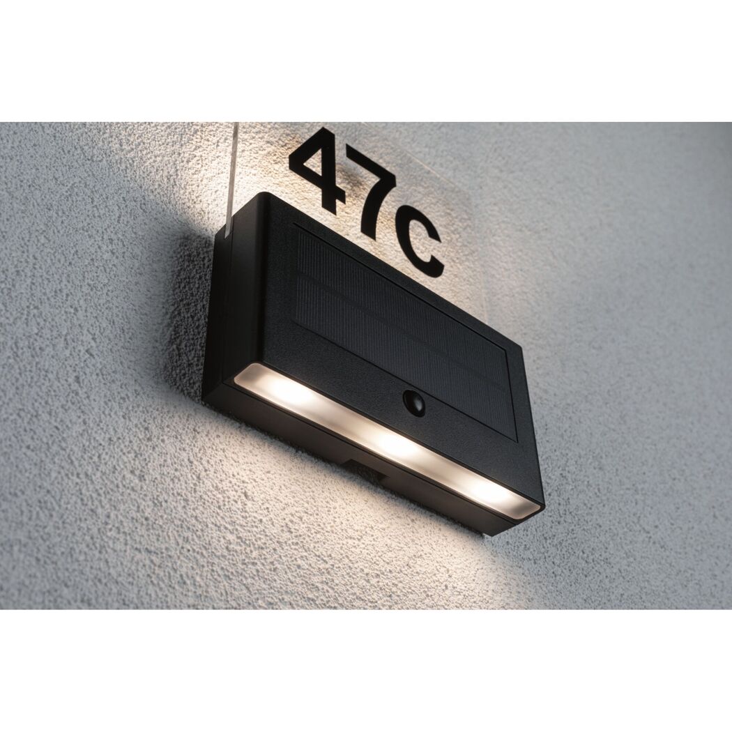Solar-Hausnummernleuchte 'Neda' 20 lm warmweiß IP 44 16,3 x 22,6 x 3,7 cm