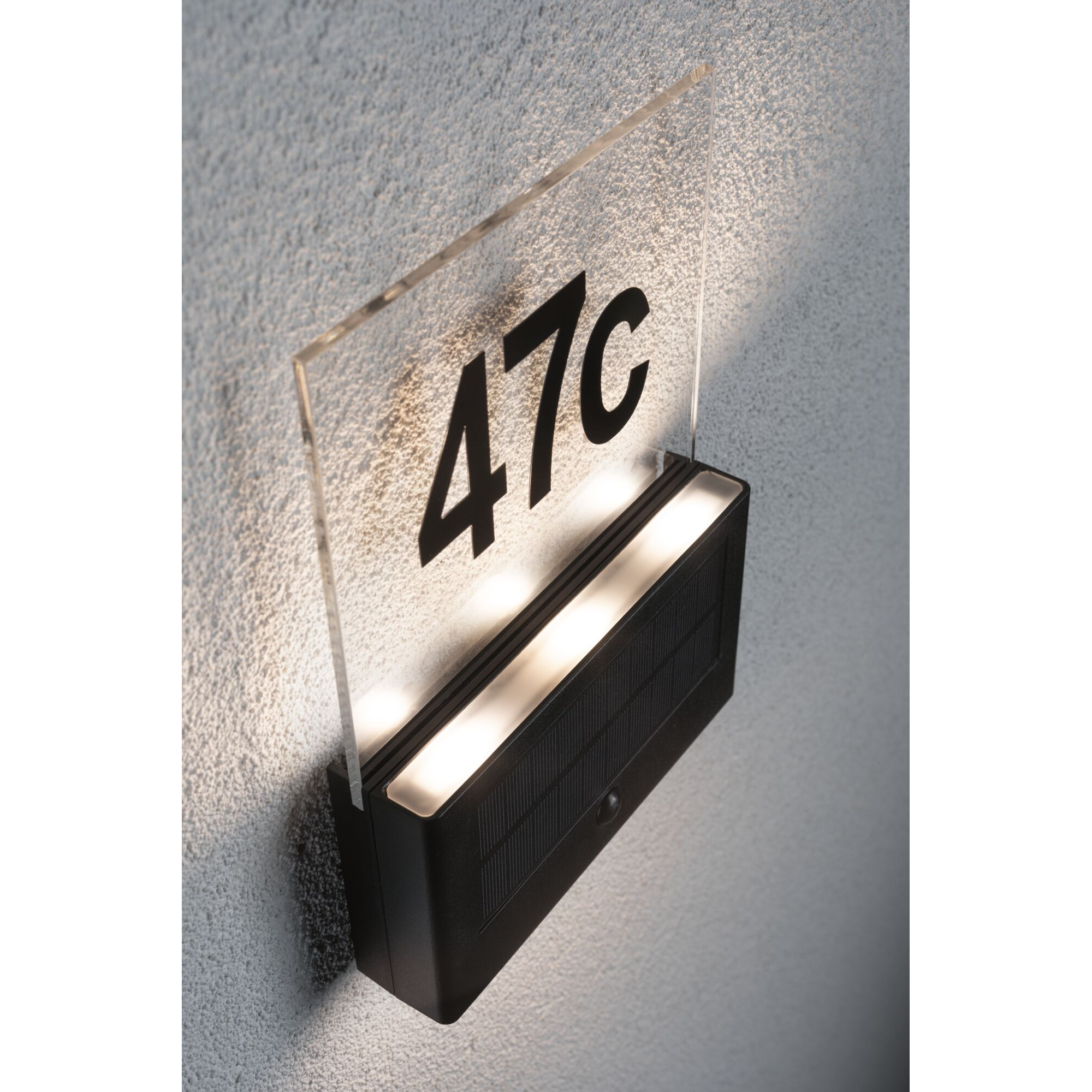 Solar-Hausnummer 'Neda' anthrazit 16,3 x 3,7 x 22,6 cm