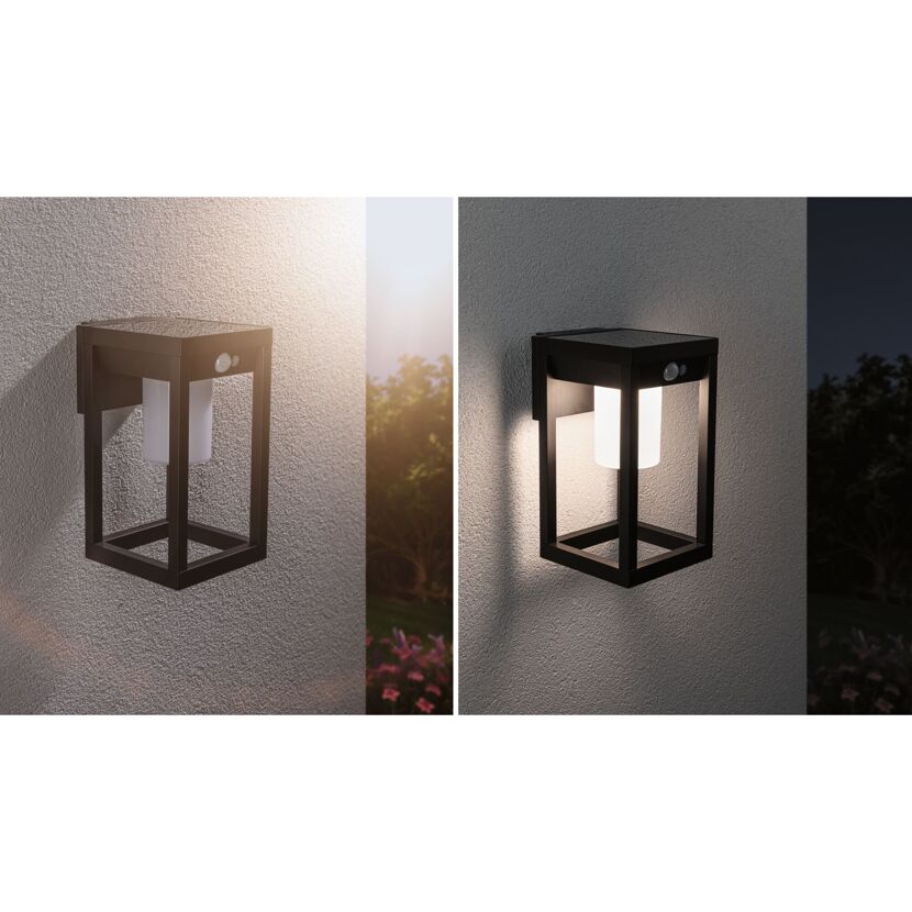 Solar Wandleuchte Marisol, an und aus