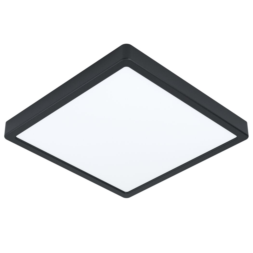 Quadratische LED-Deckenleuchte mit schwarzem Rahmen