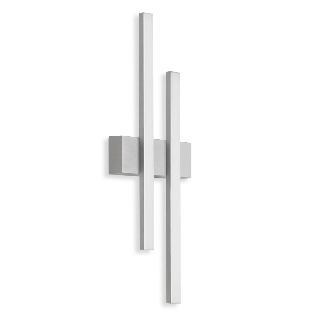 Silberne LED-Außenleuchte Graz