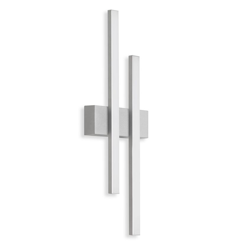 Silberne LED-Außenleuchte Graz
