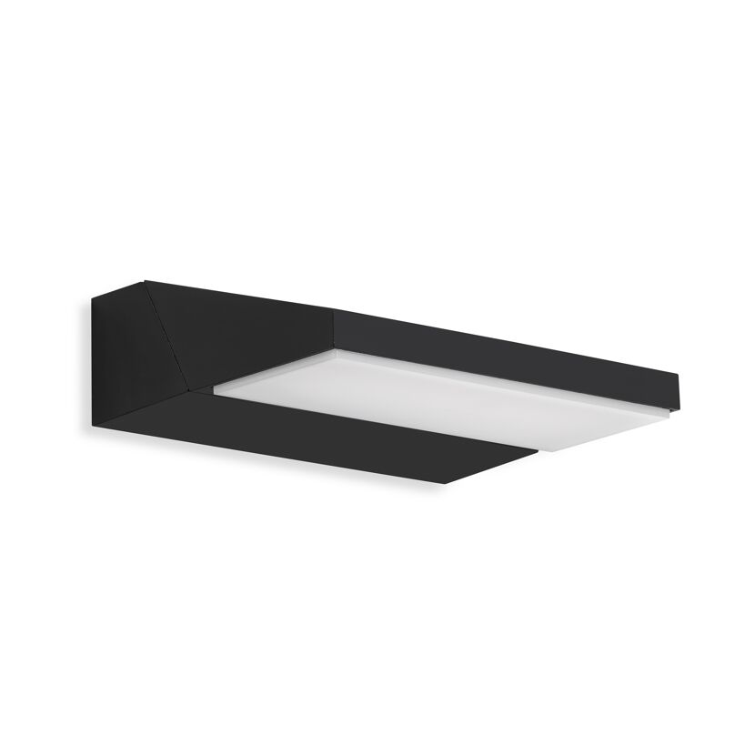 Schwarze LED-Außenleuchte Bergen