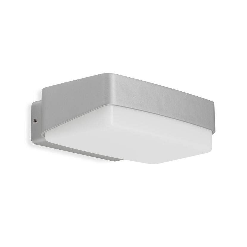 Silberne LED-Außenleuchte Mainz