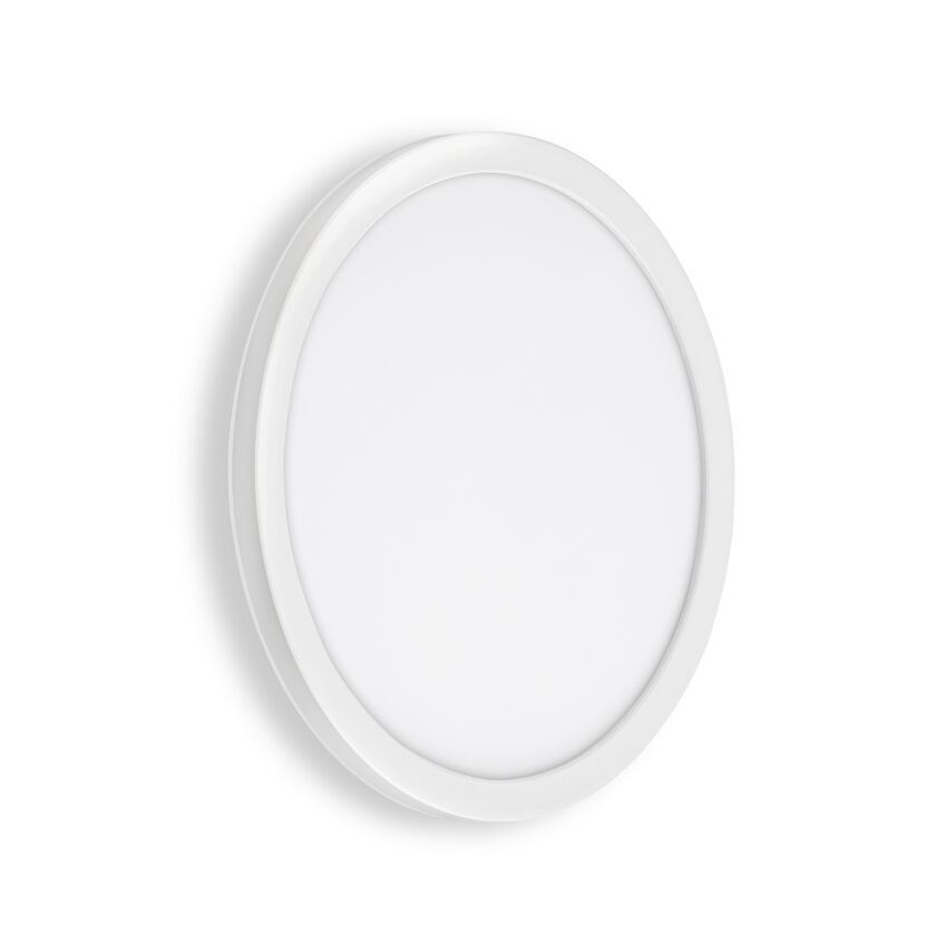 runde LED-Aussenleuchte Nizza, weiss