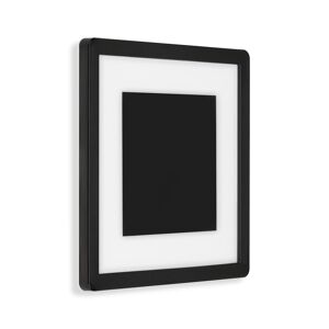 LED-Außenwandleuchte 'Olpe' weiß/schwarz Ø 28 x 2,8 cm