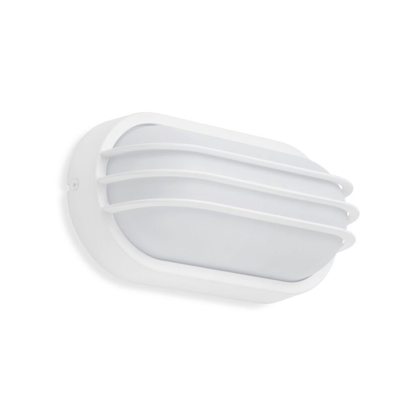 Weiße LED-Außenleuchte mit Abdeckung