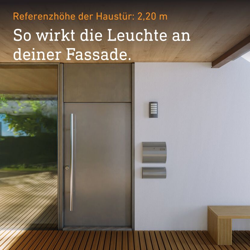Außenwandleuchte 'L 12' anthrazit E27 60 W