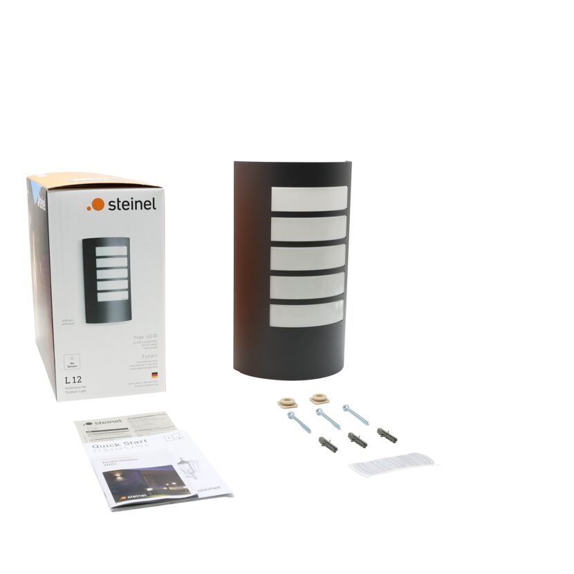 Außenwandleuchte 'L 12' anthrazit E27 60 W