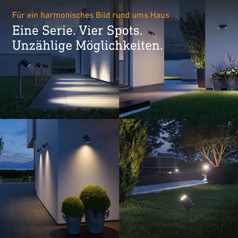 LED-Strahler 'Spot Garden N' GU10 7 W mit Dämmerungssensor