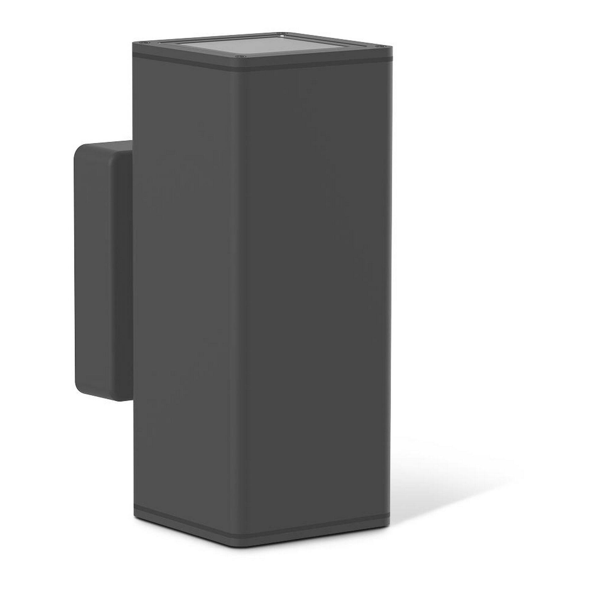 Graue, eckige Außenleuchte