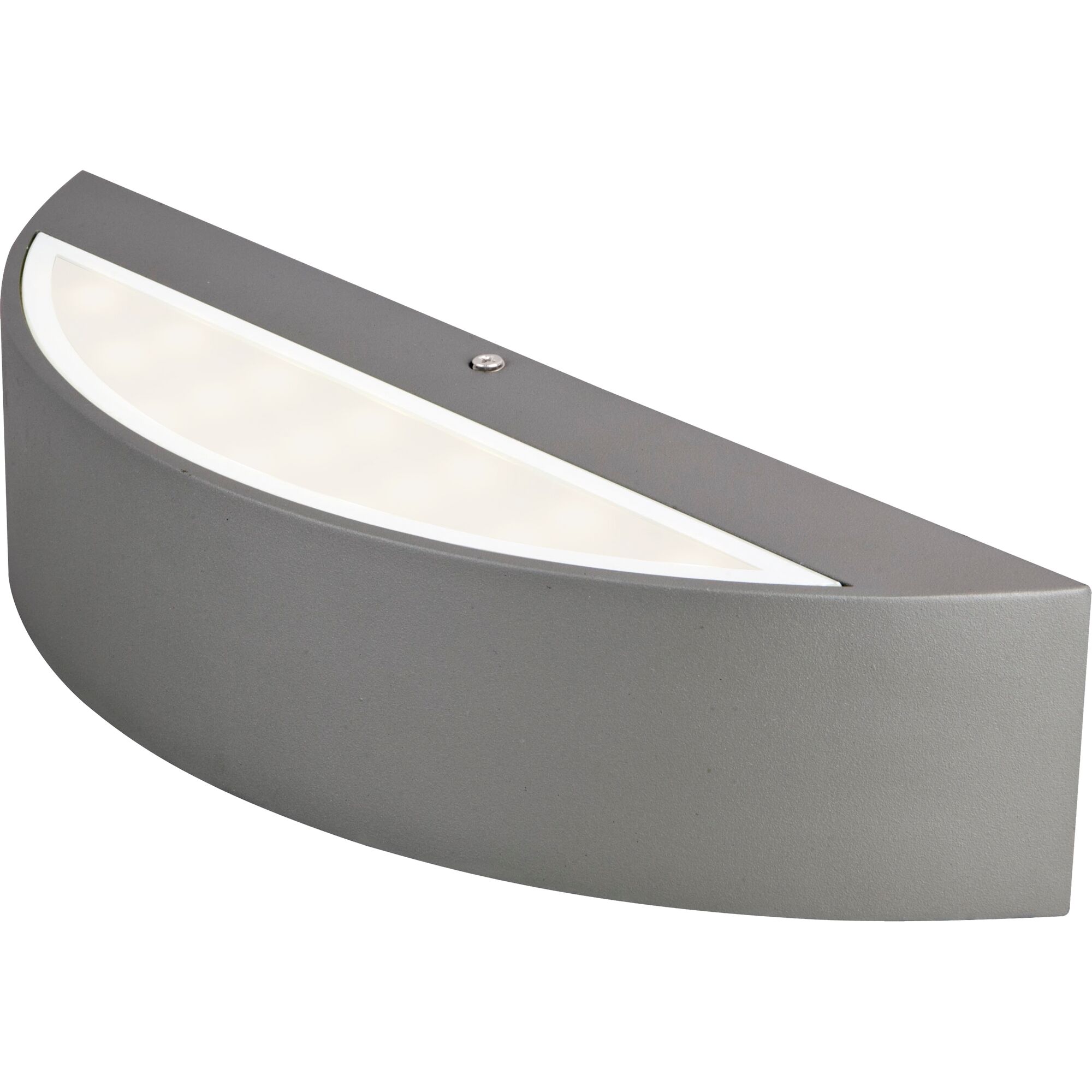 Halbmondförmige graue Wandleuchte Stockholm