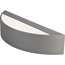 LED-Außenwandleuchte 'Stockholm' aluminiumfarben halbrund 9 x 30 x 6,5 cm