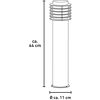 LED-Wegeleuchte 'Oslo' 9 W warmweiß IP 44 Ø 11 x 44 cm