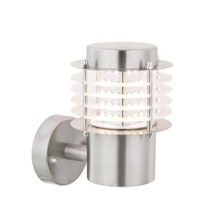 LED-Wandleuchte 'Oslo' Edelstahl 9 W Ø 11 x 16,5 cm