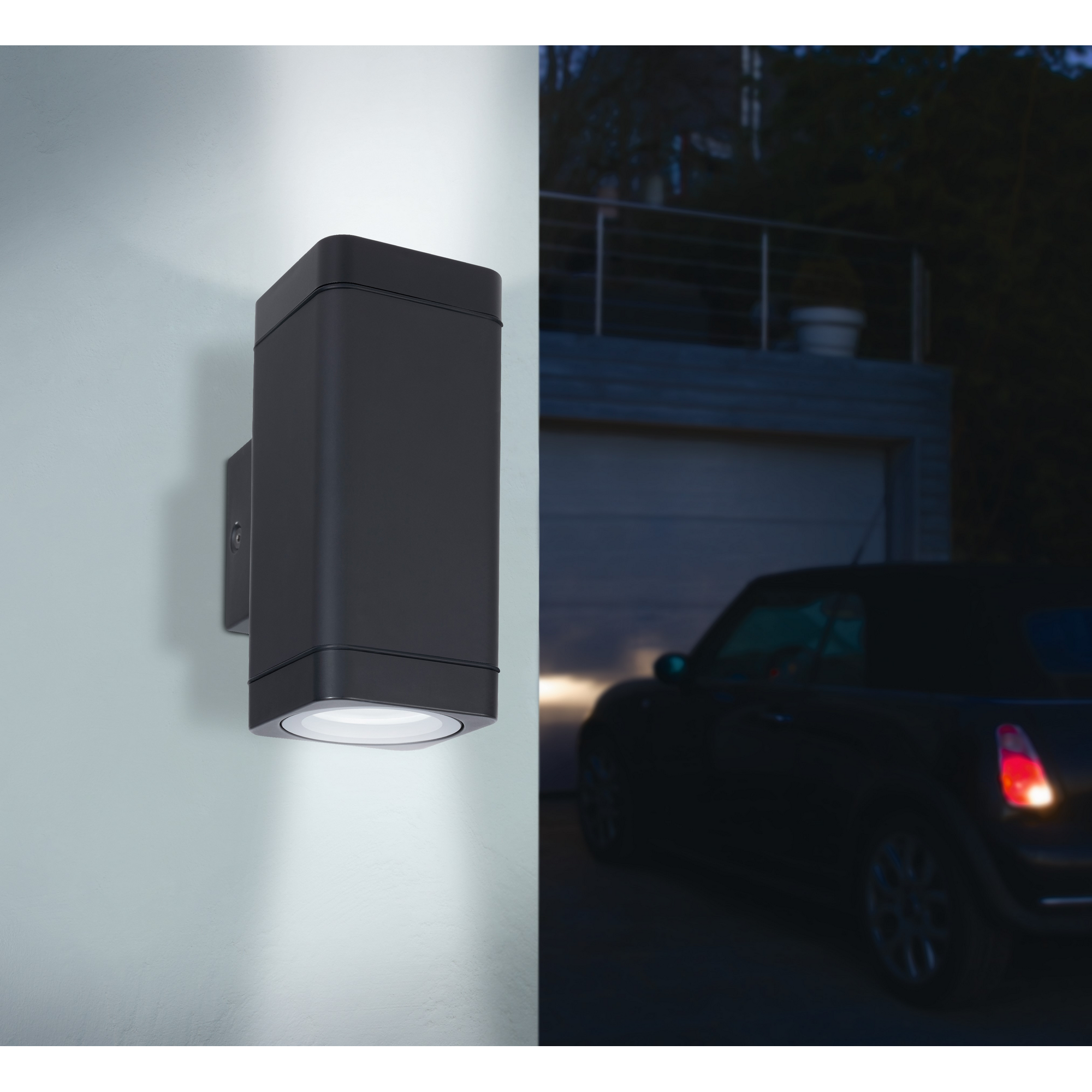 LED-Außenleuchte 'Smart' schwarz 8,5 W 760 lm, inklusive Fernbedienung