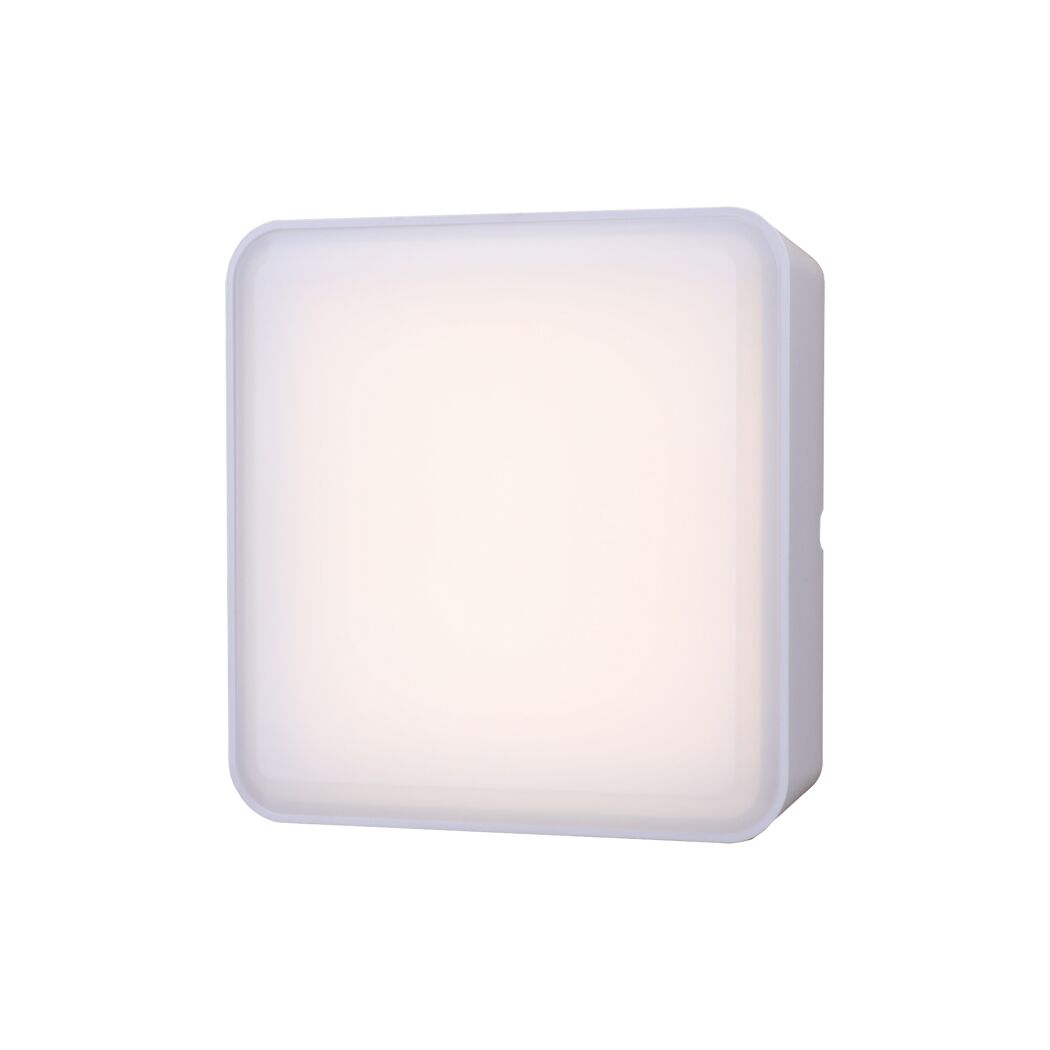 Weiße quadratische LED-Wandleuchte Warschau