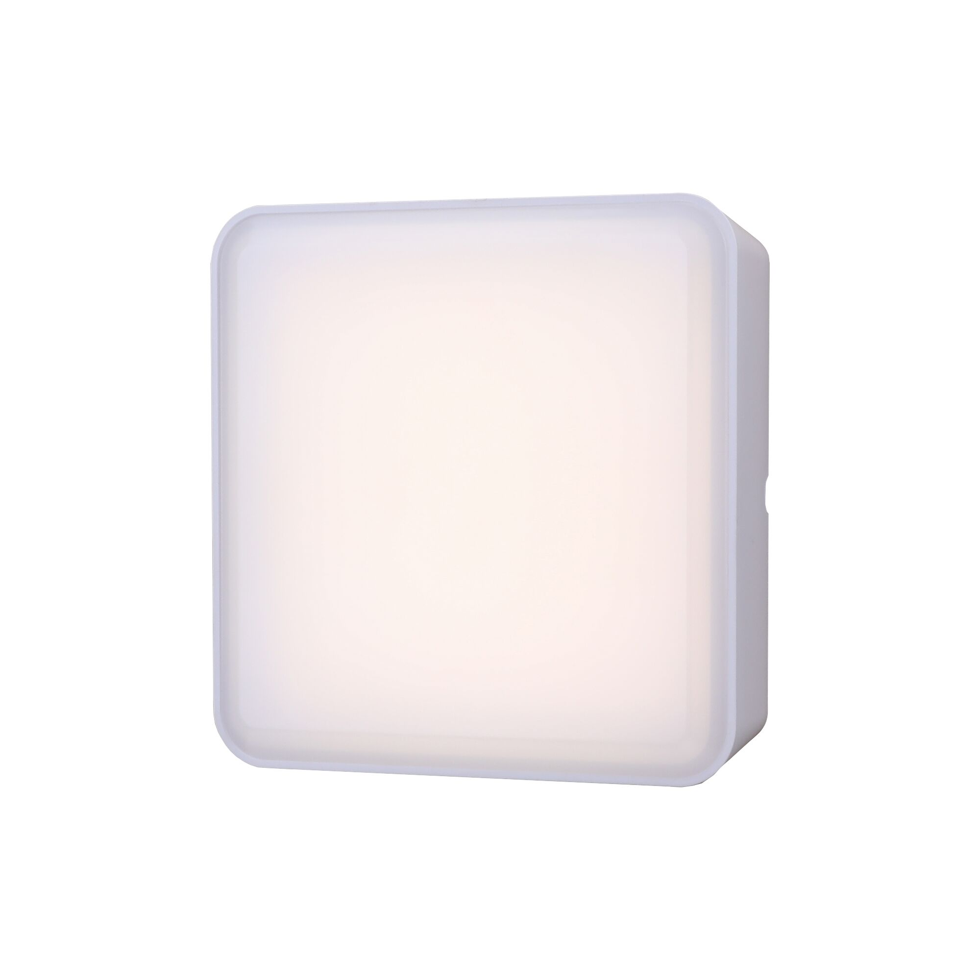 Weiße quadratische LED-Wandleuchte Warschau