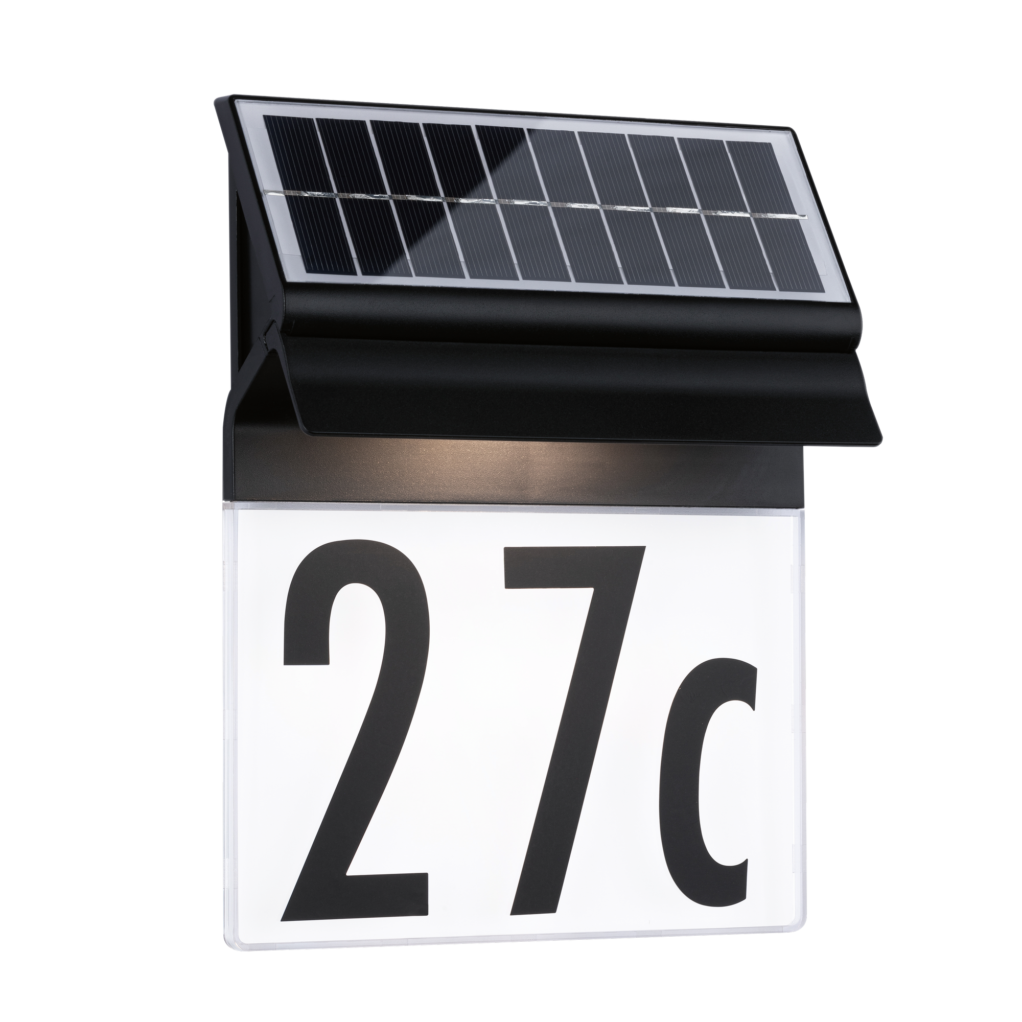 Solar-Hausnummernleuchte 'Malta' schwarz 23 x 18 cm, mit Stickersets + product picture