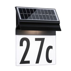 Solar-Hausnummernleuchte 'Malta' schwarz 23 x 18 cm, mit Stickersets