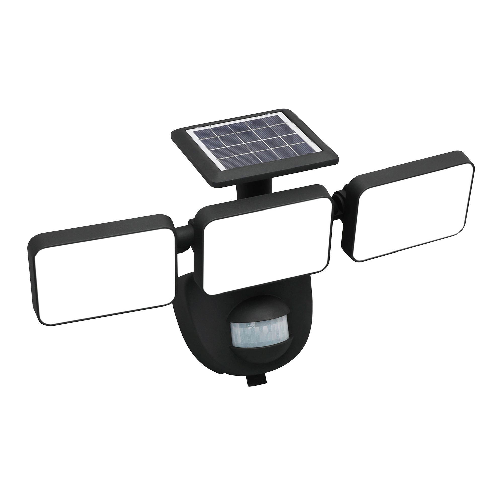 Solar-LED-Wandstrahler 'Houston' mit Bewegungsmelder schwarz 35,3 x 20,3 cm