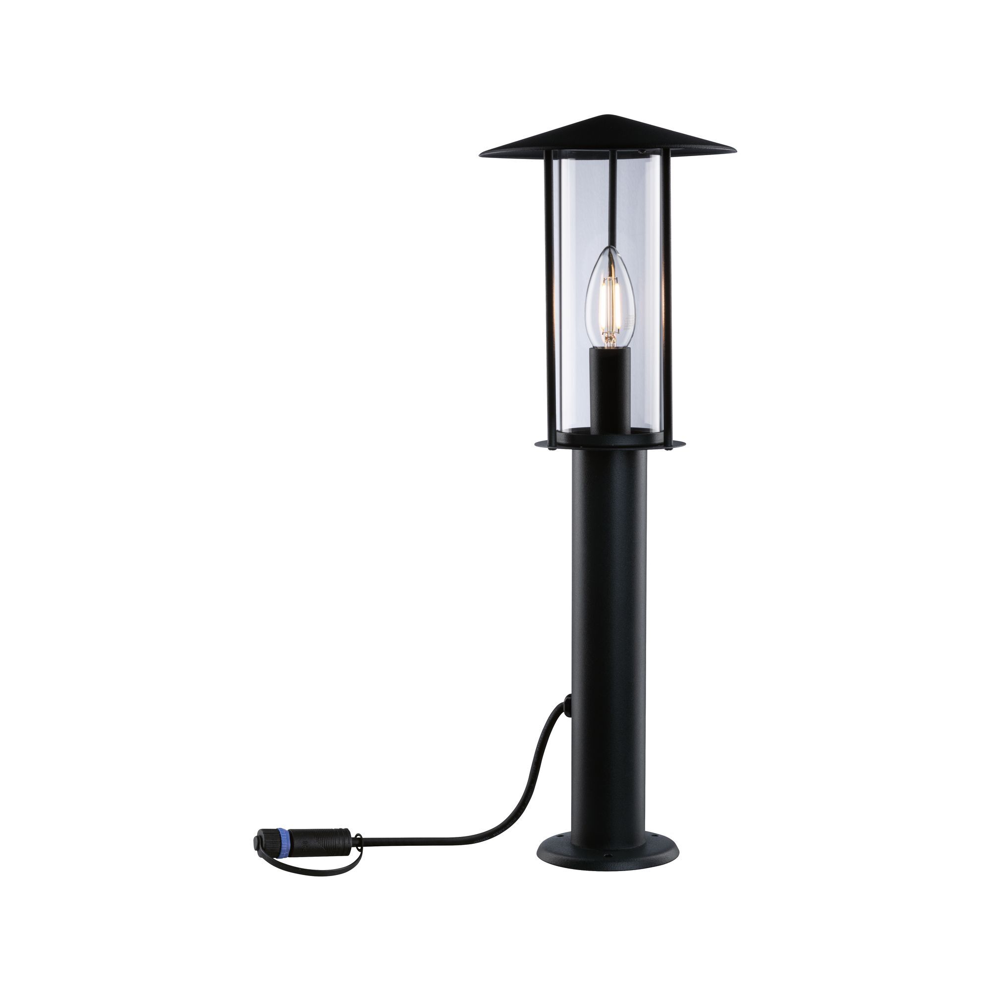 Schwarze Plug & Shine Classic Pollerleuchte