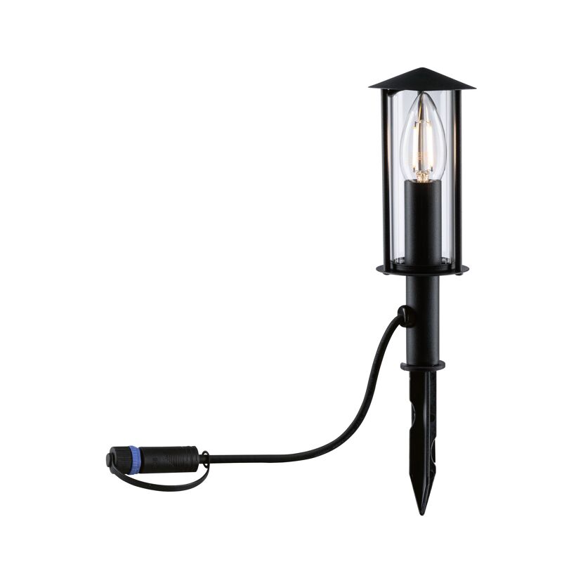 Schwarze Plug & Shine Classic Pollerleuchte