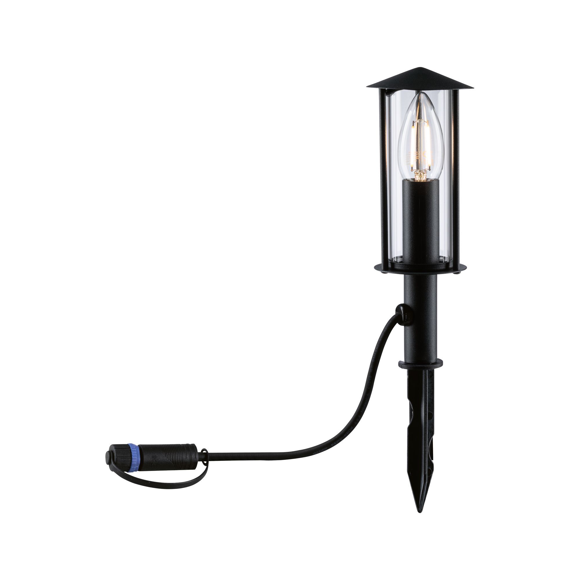 Schwarze Plug & Shine Classic Pollerleuchte