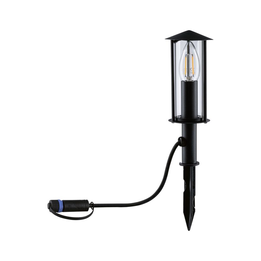 Schwarze Plug & Shine Classic Pollerleuchte
