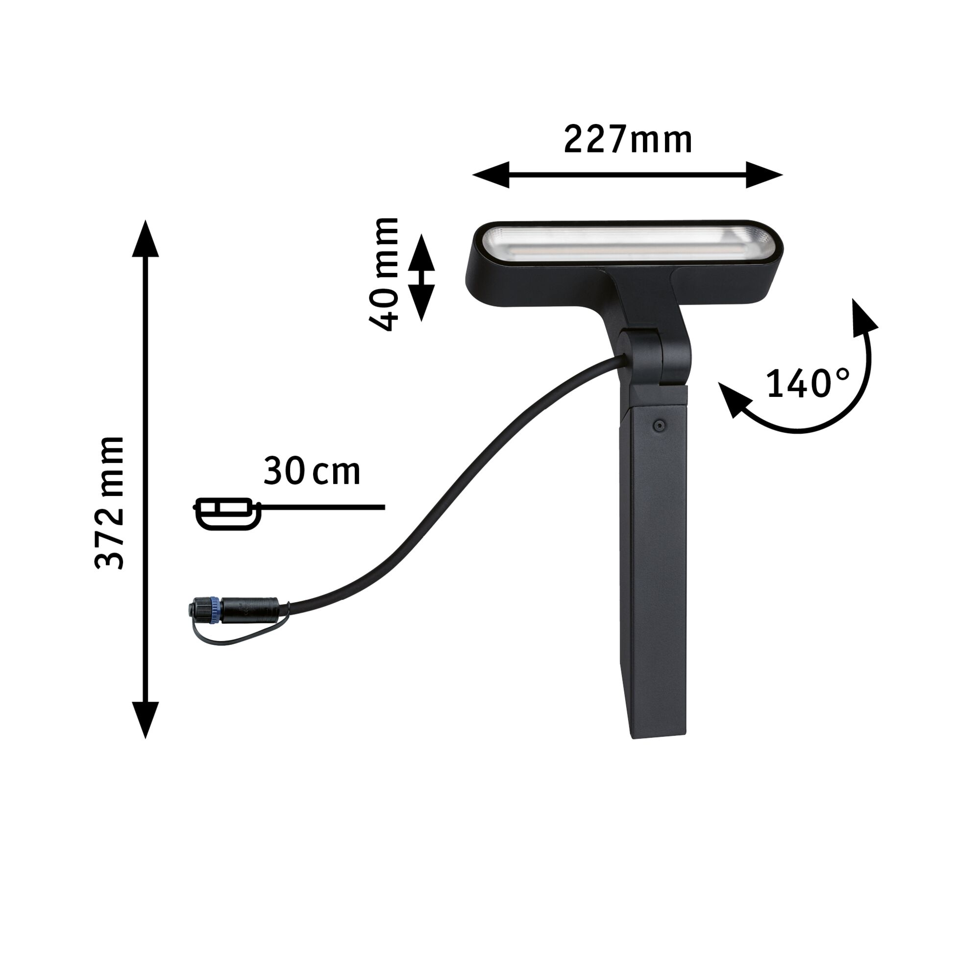 Pollerleuchte 'Plug & Shine Spot Ito' horizontal 6 W anthrazit + product picture