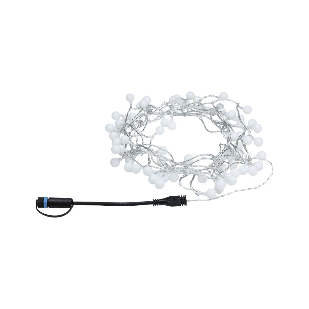 Weiße LED-Lichterkette mit Netzteil