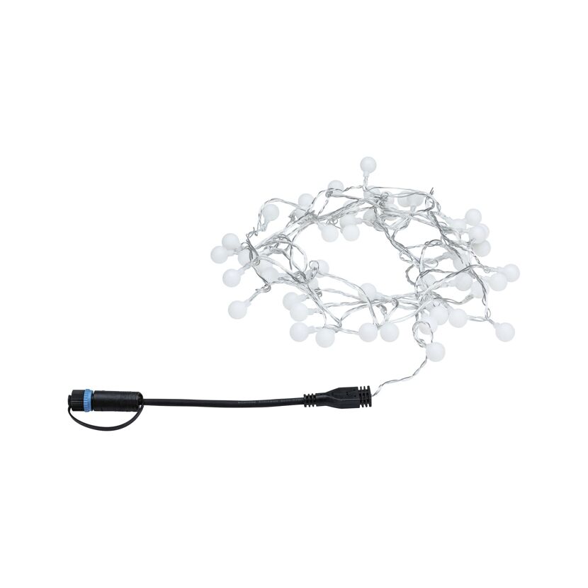 Weiße LED-Lichterkette aufgerollt
